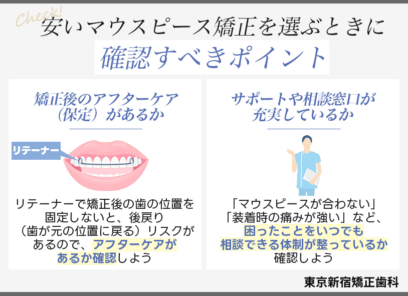 安いマウスピース矯正を選ぶときに確認すべきポイント