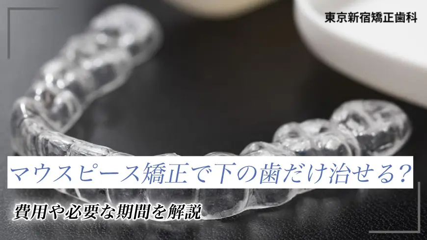 マウスピース矯正で下の歯だけ治せる？費用や必要な期間を解説